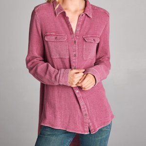 Long Sleeve Button-Up Top